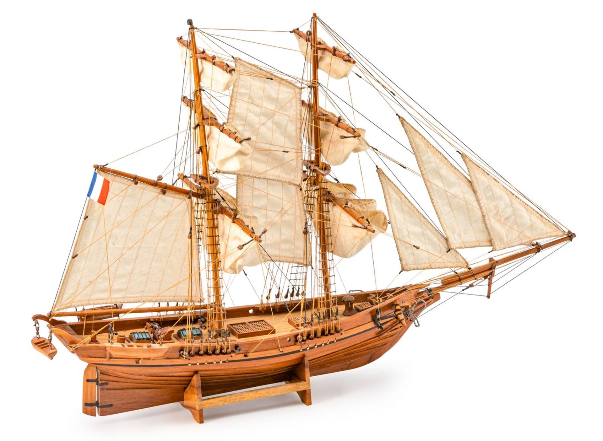 Segelschiffsmodell der Brigg "Ouragan"  20. Jh.