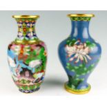 Zwei kleine Cloisonné-Vasen China