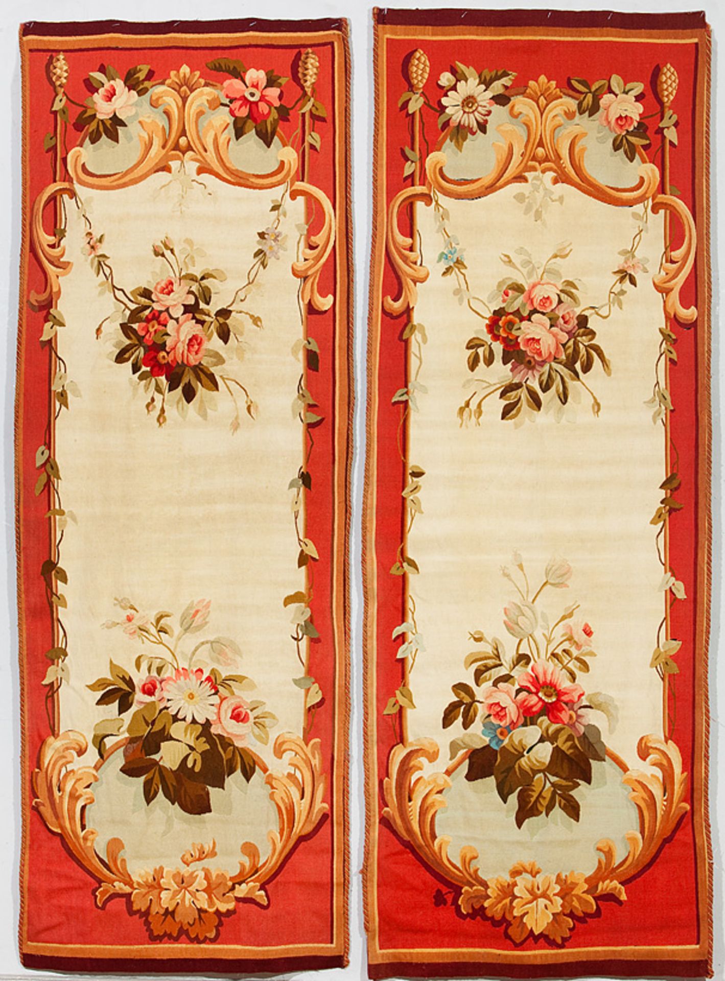 Zwei Aubusson-Schals Frankreich, 19. Jh.