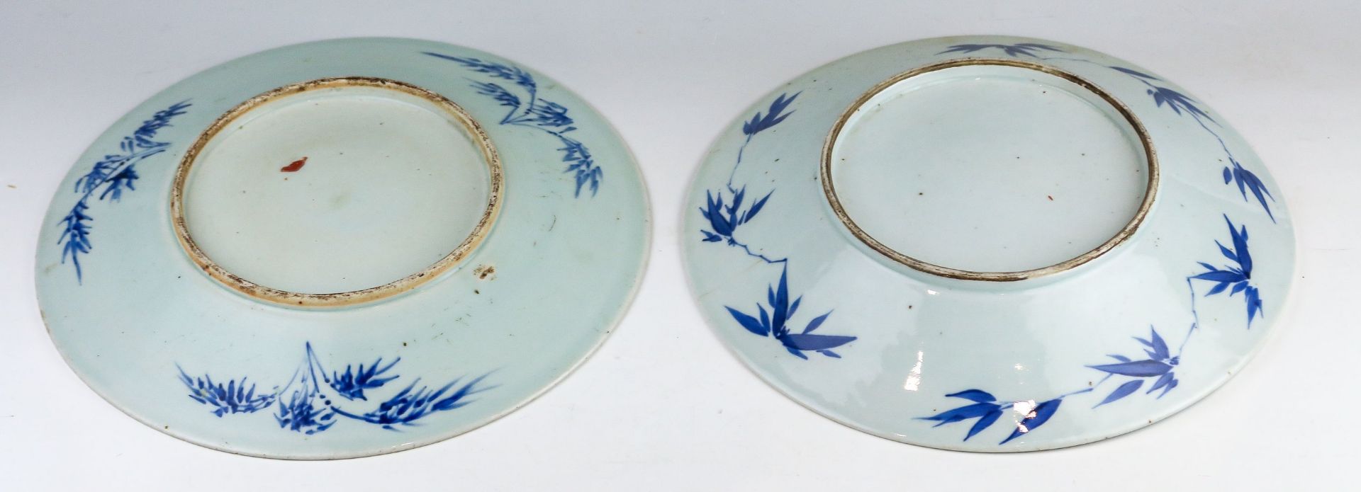 Zwei Platten mit Malerei in Unterglasurblau China - Image 2 of 2