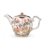 Teekännchen mit Hausmaler-Chinoiserien Meissen, um 1760,