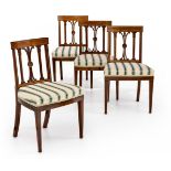 Vier klassizistische Stühle England, um 1800