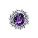 Amethyst-Diamantring