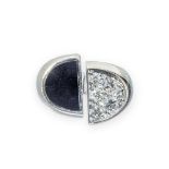 Kleiner Diamant-Onyx-Bandring