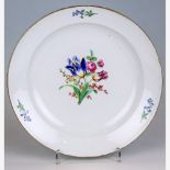 Runde Platte mit Blumenmalerei Meissen, um 1774/1814