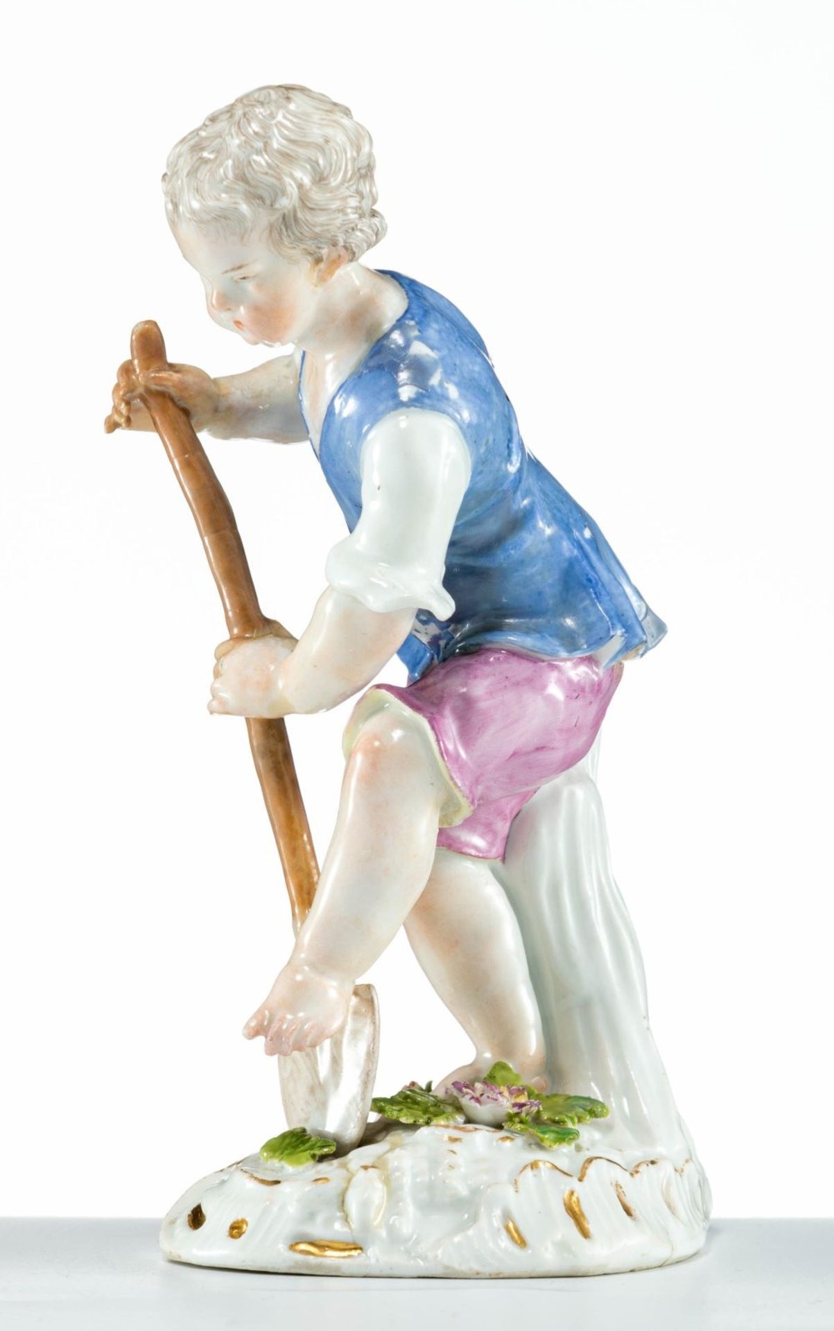 Gärtnerjunge mit Spaten Meissen, um 1750/60 - Bild 4 aus 6