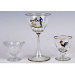 Stengelglas und Likörglas Josephinenhütte, um 1930 bzw. 1912/25