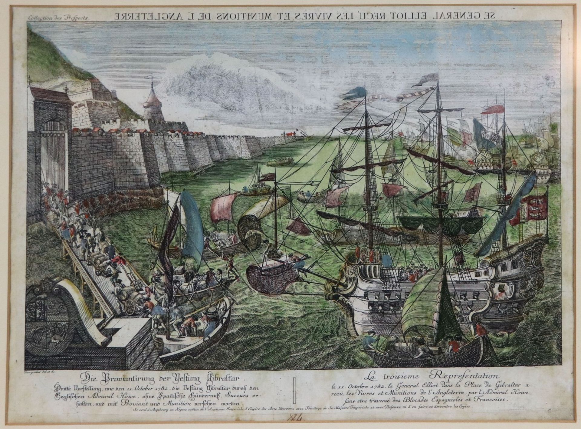 Gibraltar - Guckkastenbild um 1782/90