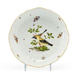 Schale mit Vögeln und Insekten für Friedrich den Großen Meissen, um 1760