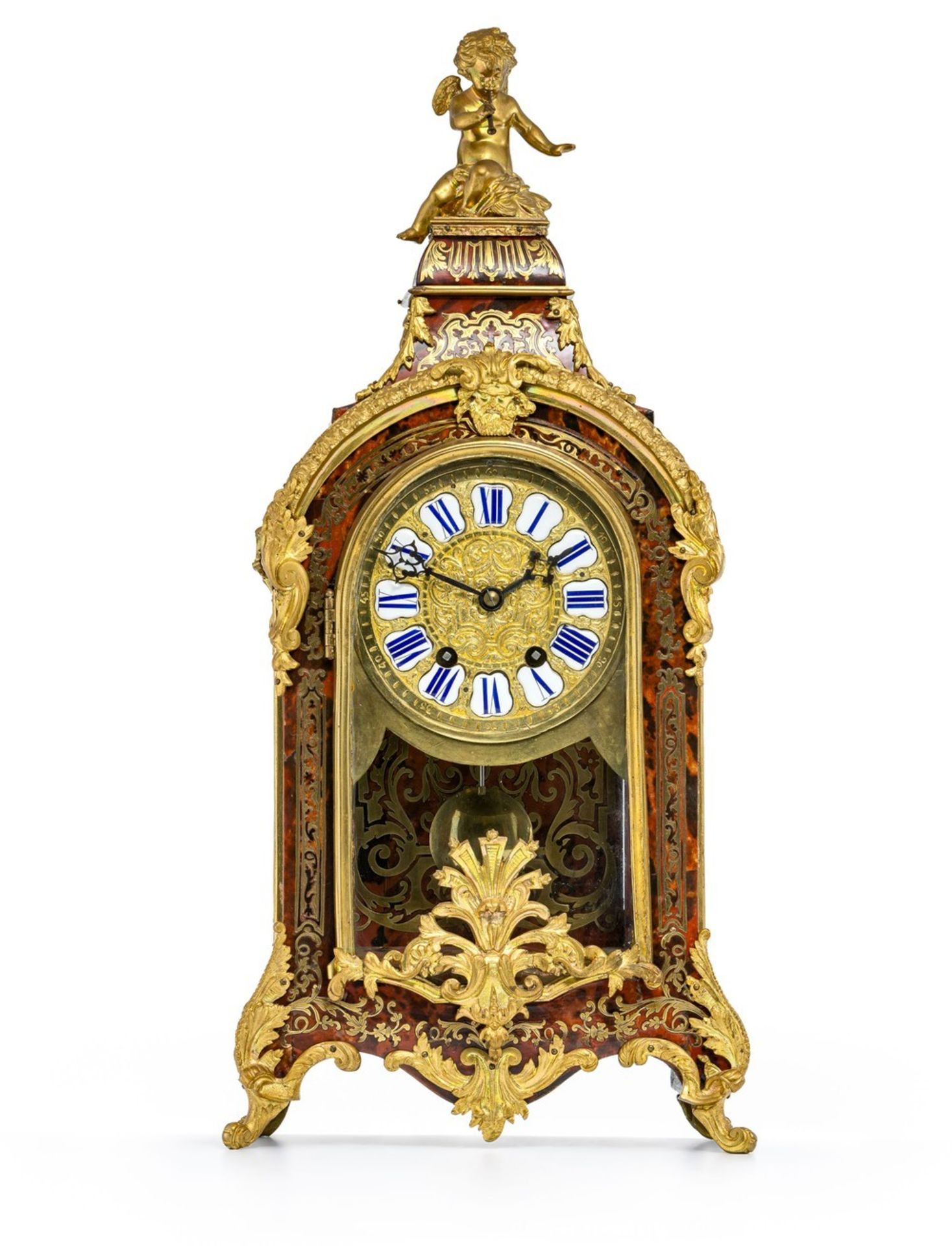 Pendule im Boulle-Stil auf Konsole Frankreich, um 1900 - Bild 2 aus 3