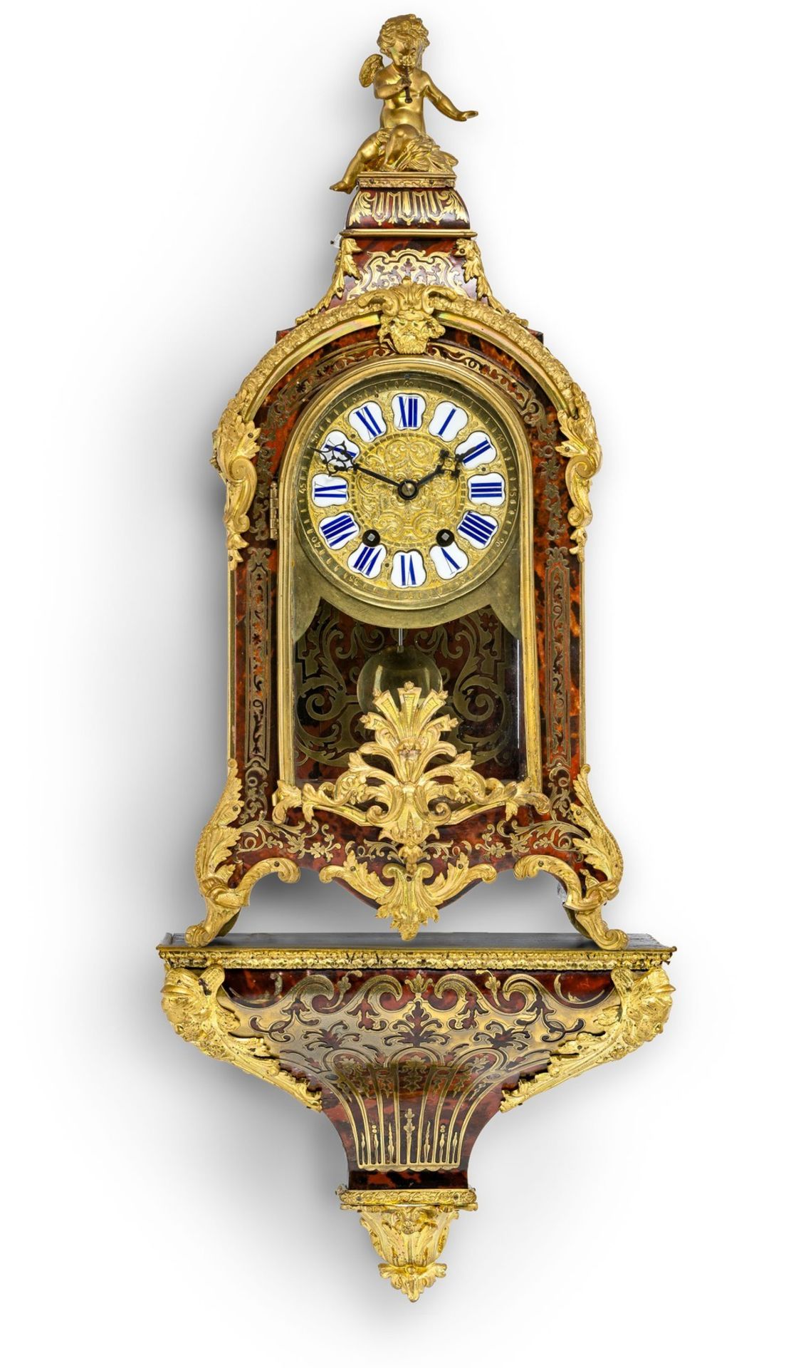 Pendule im Boulle-Stil auf Konsole Frankreich, um 1900