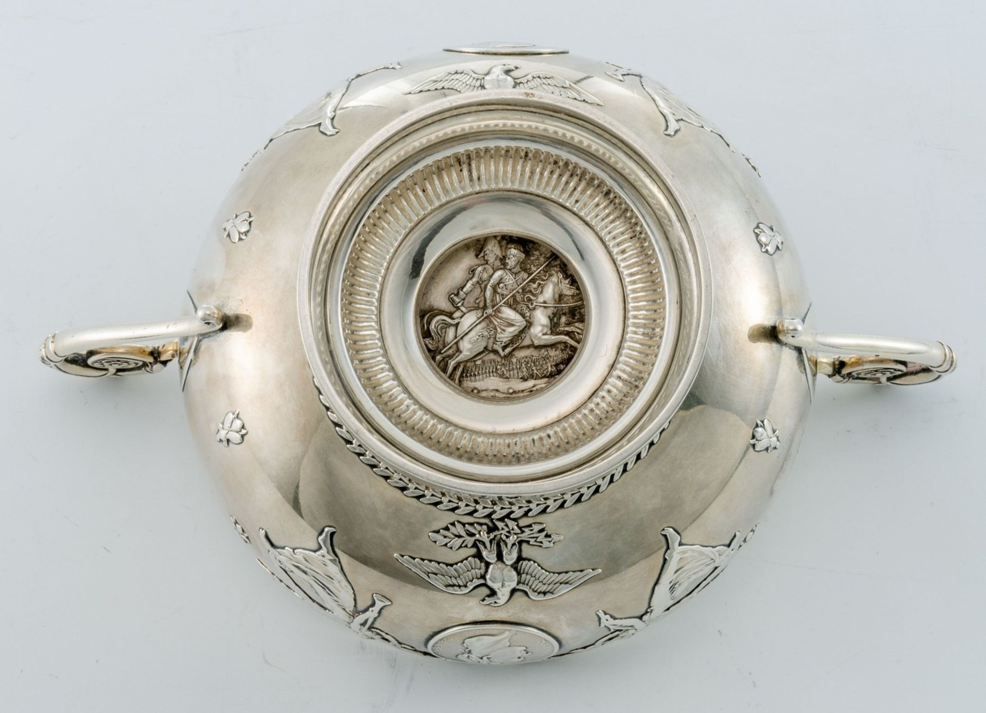 Gefußte Henkelschale mit napoleonischen Münzen Frankreich - Image 6 of 6