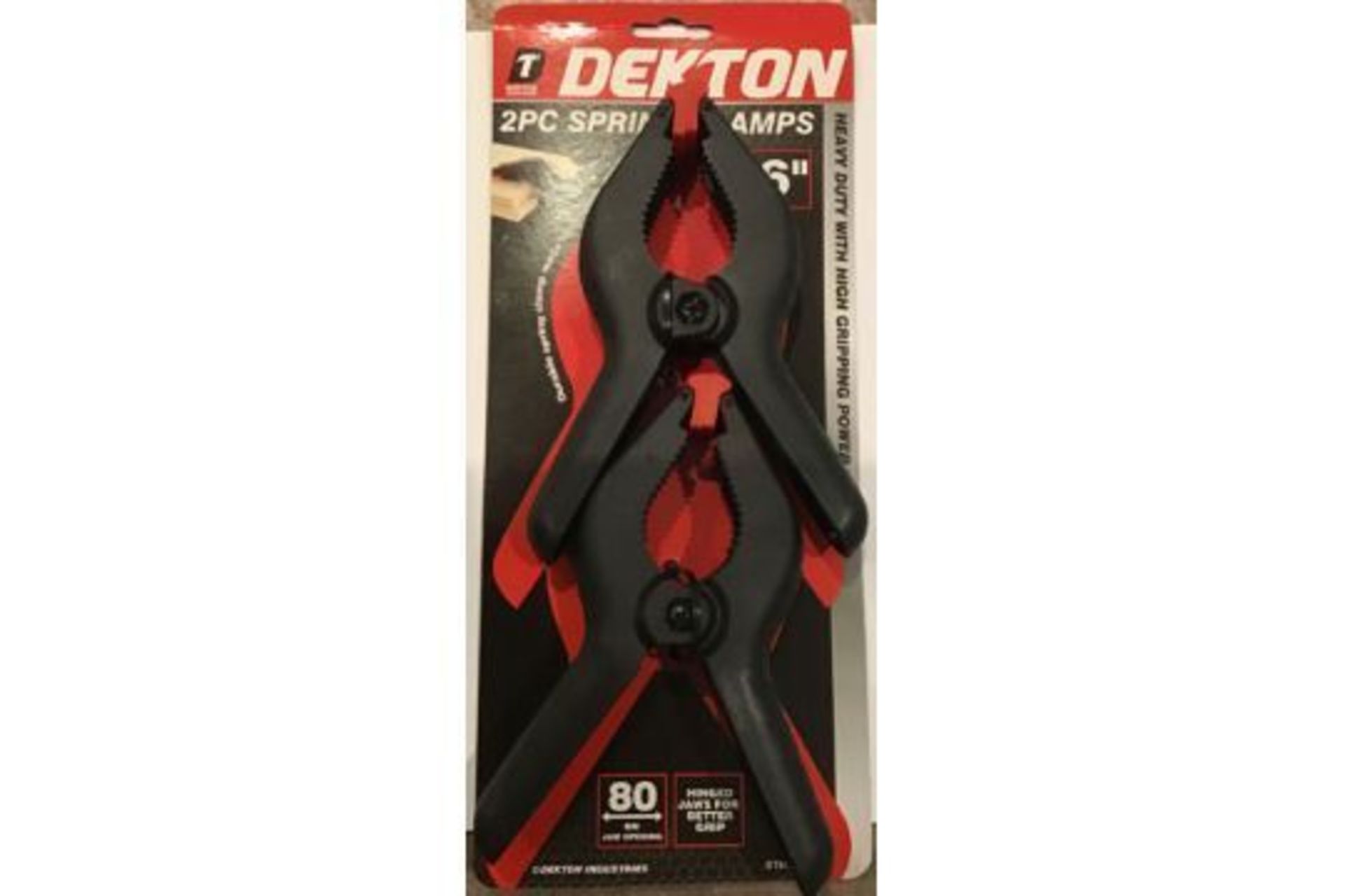 X2 Dekton Packs Of 2 6" Spring Clips (4 Clips In Total)