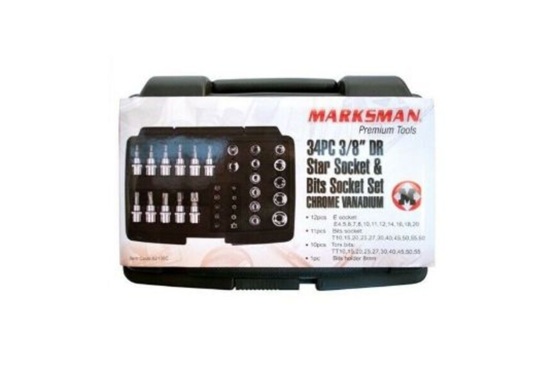 Marksman 34PC Star Socket & Bit Socket Set 3/8" DR.