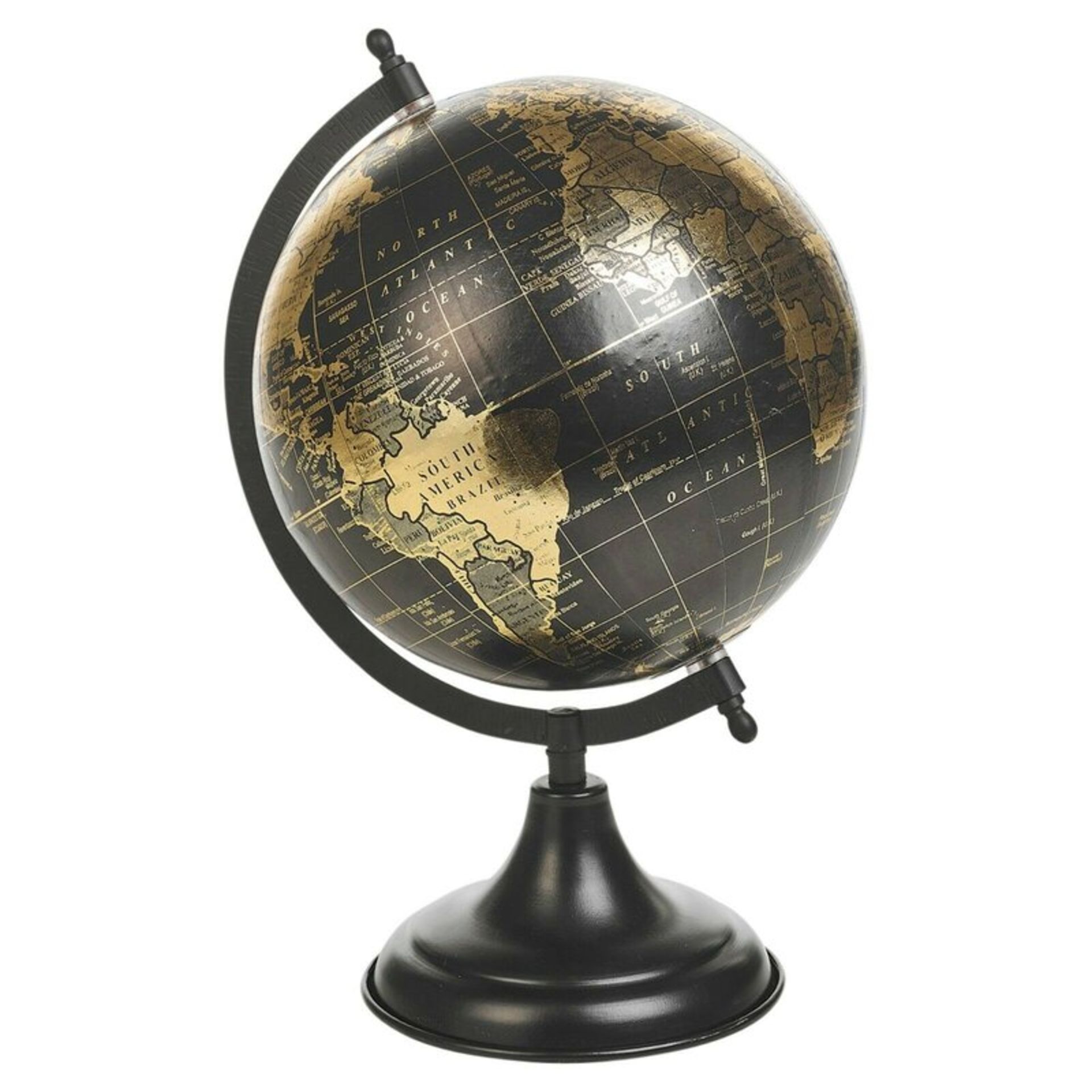 Globes On Stand With Metal Base 10" Black - RRP £25.99 - Image 2 of 3