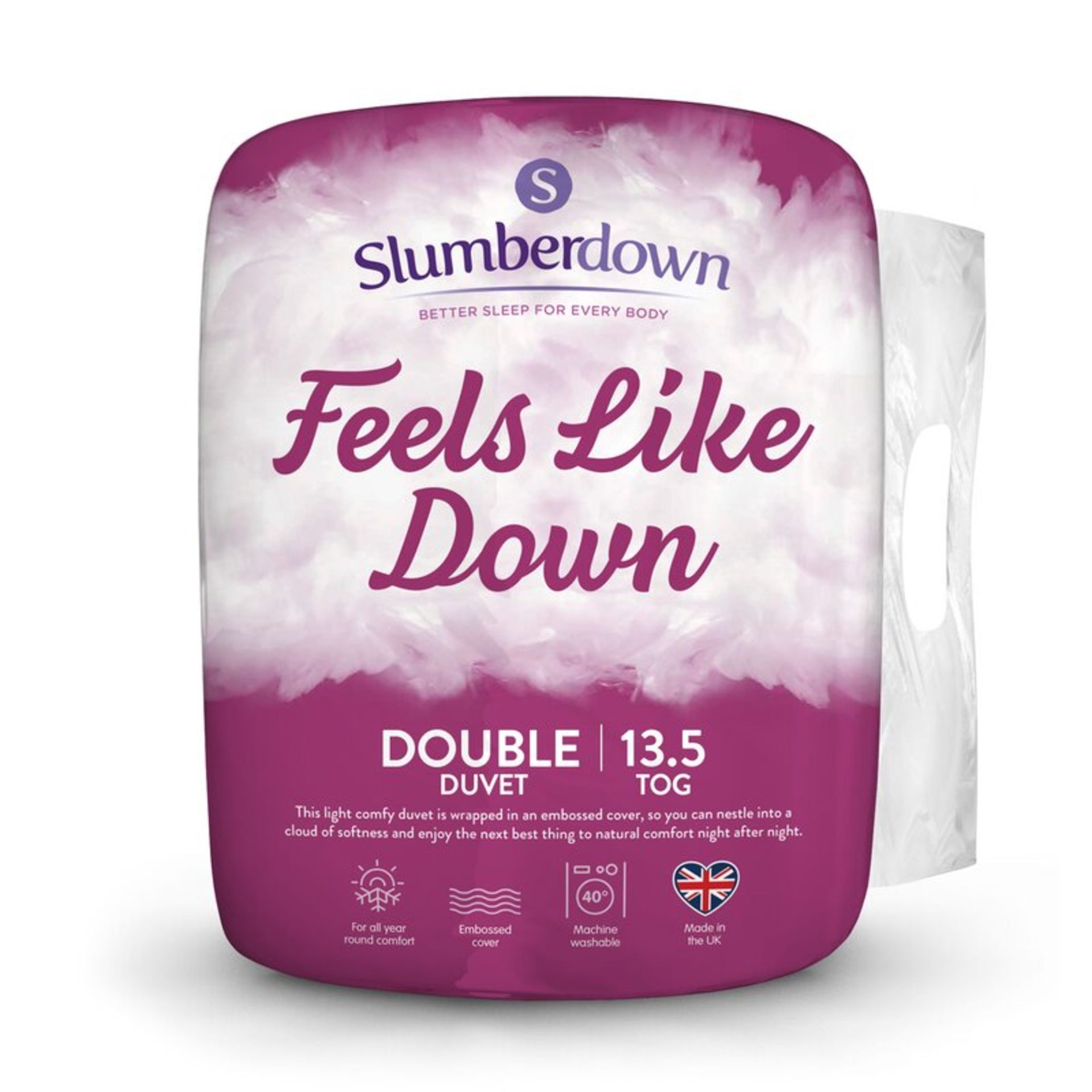 4ft 6 Double Slumberdown Feels Like Down Duvet - 13.5 Tog - RRP £40.99. - Image 2 of 3