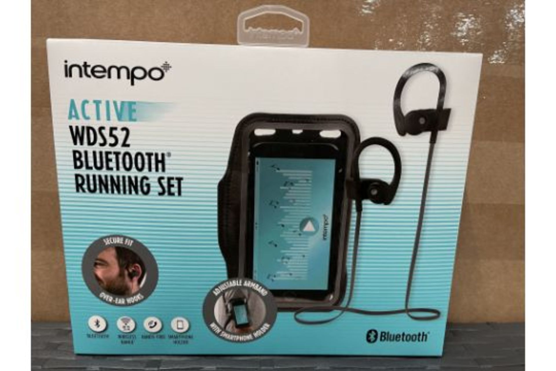 Brand New Intempo Active WDS52 Bluetooth Running Set Adjustable Armband & Headphones