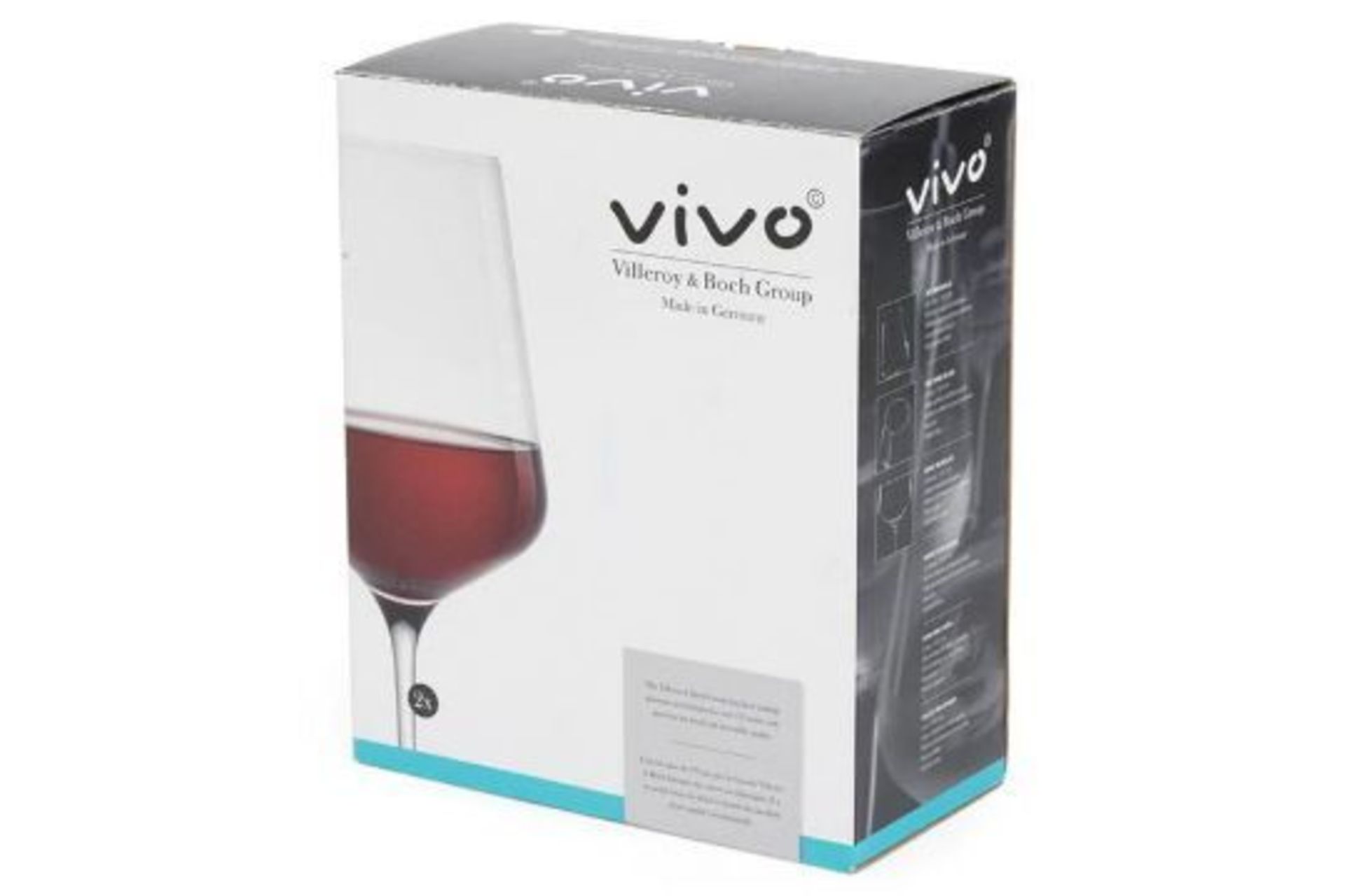 New Villeroy & Boch Set Of 2 Red Wine Glasses - RRP £19.99.