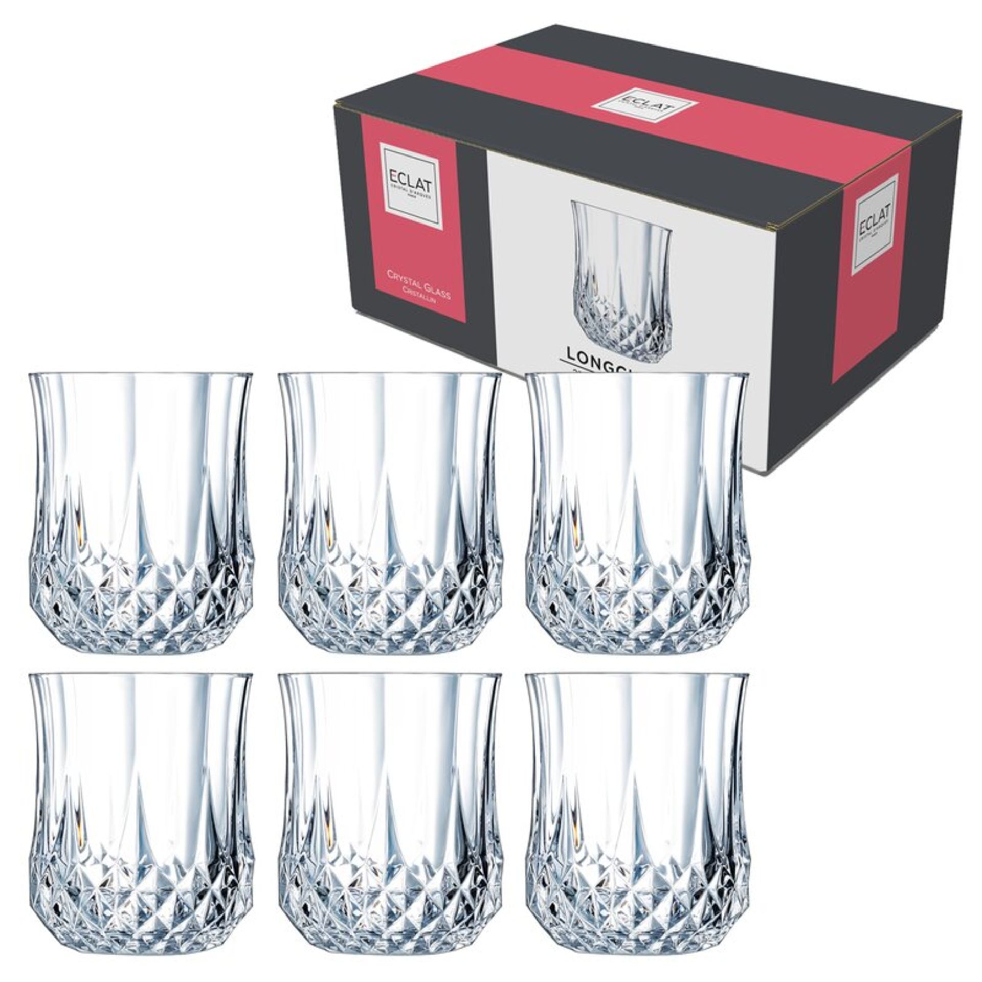 Set 0f 6 Longchamp 230ml Lead Free Crystal Drinking Glasses - £24.99 - Image 3 of 3