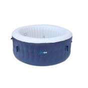 Eugroundlevel 4 - Person 108 - Jet Round Inflatable Hot Tub in Blue - RRP £569.99.