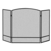 Arch Double Bar 3 Panel Steel Fireplace Screen - RRP £47.99.