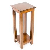Asro Square Pedestal Rubberwood Plant Stand / Side Table - RRP £87.44.
