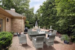 RRP £999 - Chelsea Garden Company 6 Seater Dining Set With Cushions - COLLECTION OR LOCAL DELIVERY O