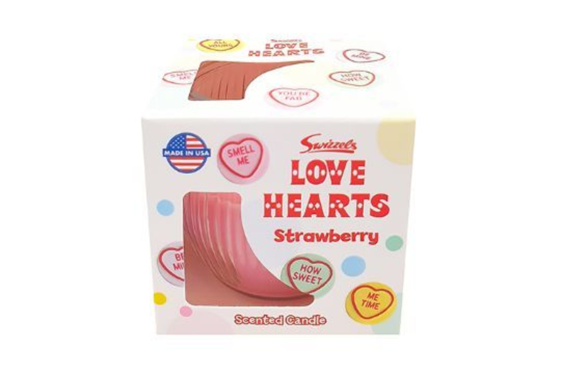 Swizzle 85g Love Heart Strawberry Scented Candle
