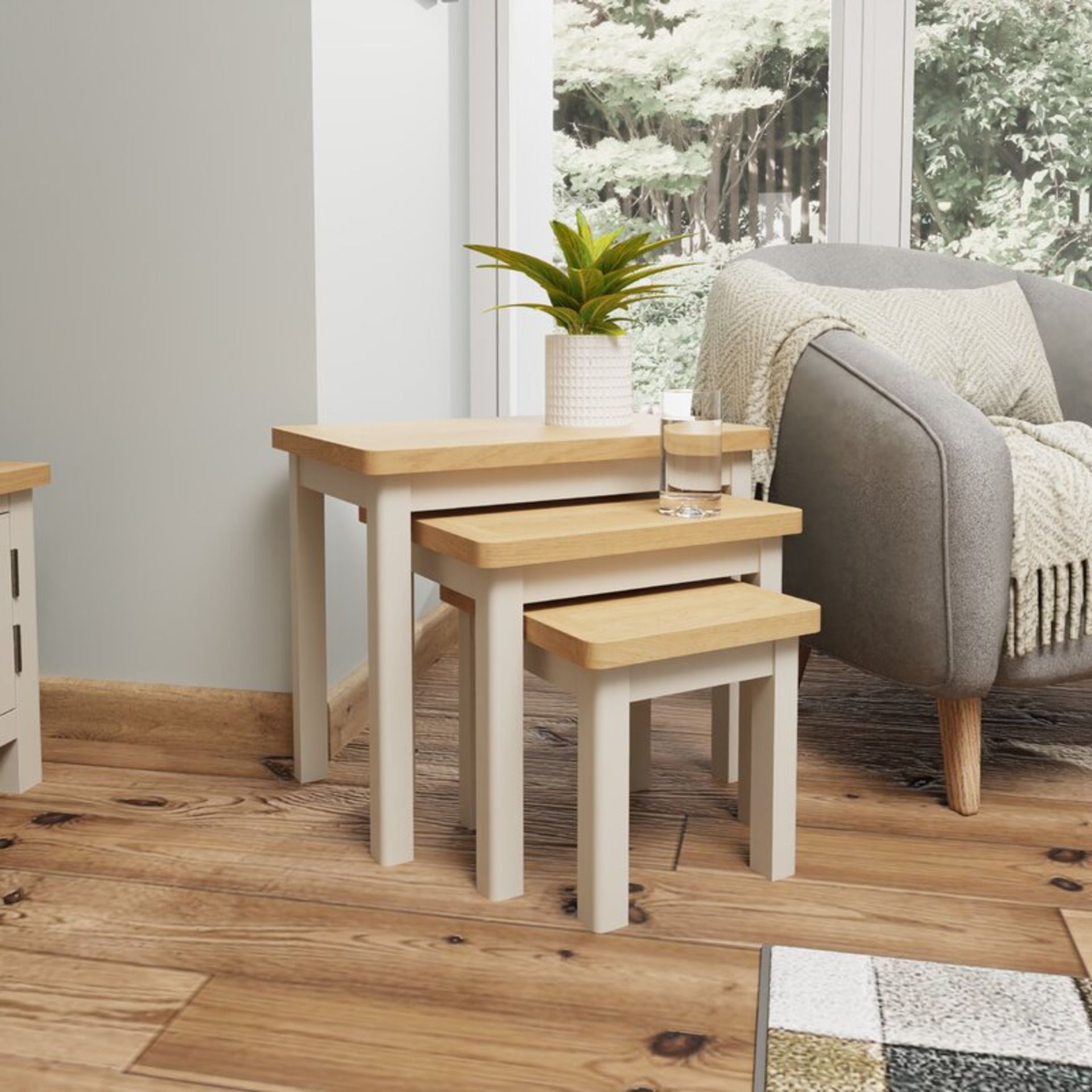 Lille 3 Piece Nest of Tables - RRP £175.99. - Image 2 of 4