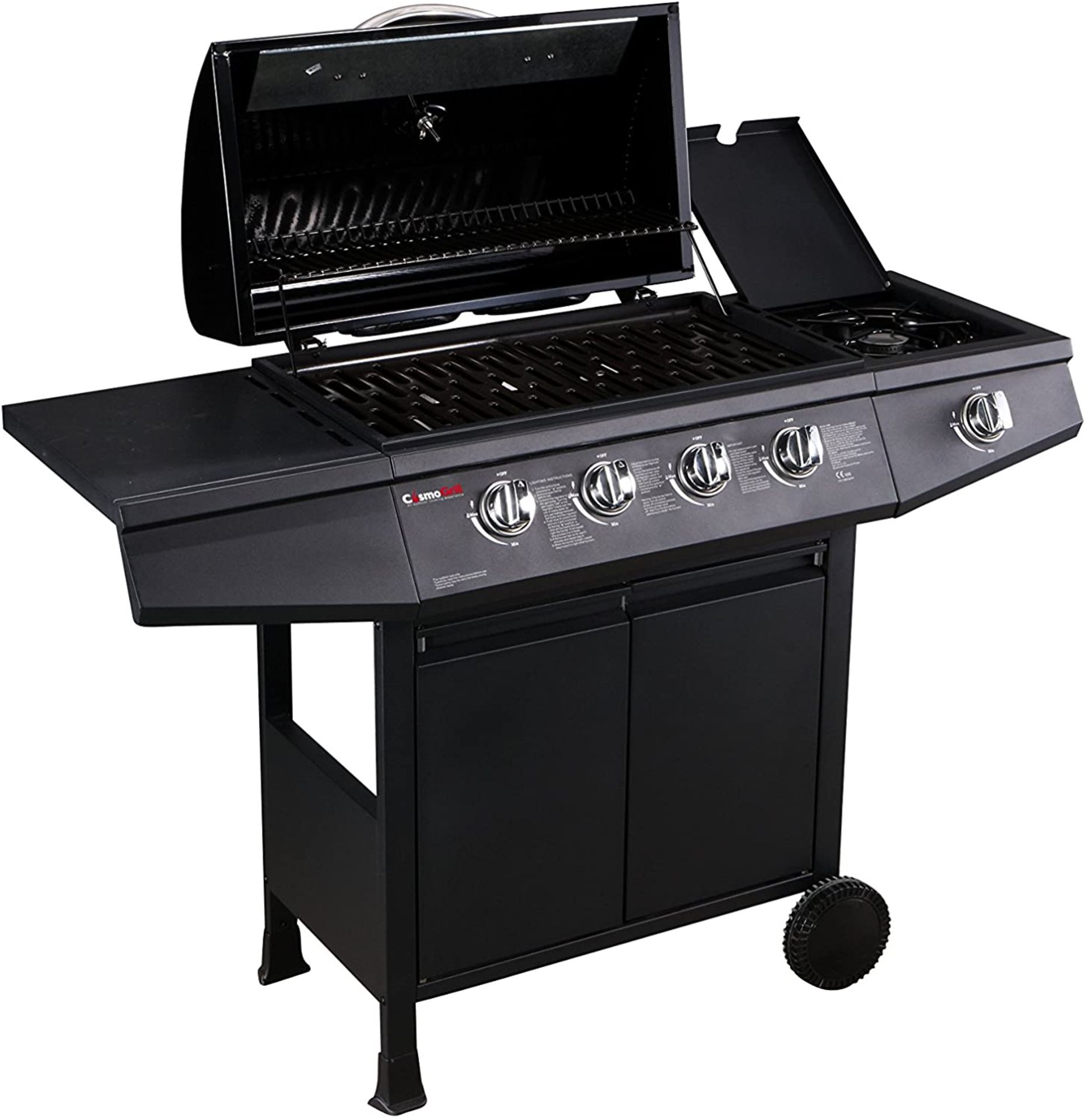 CosmoGrill 4+1 Gas Burner Garden Grill BBQ Barbecue w/Side Burner & Storage - RRP £939.99. - Image 2 of 6