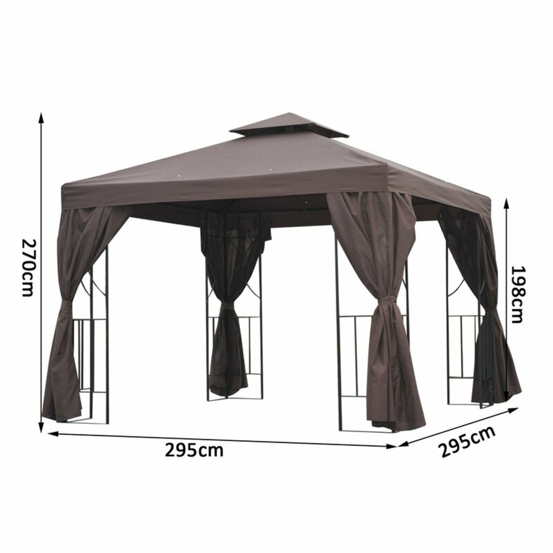 3m W x 3m D Metal Gazebo - RRP £304.99 - Image 2 of 2