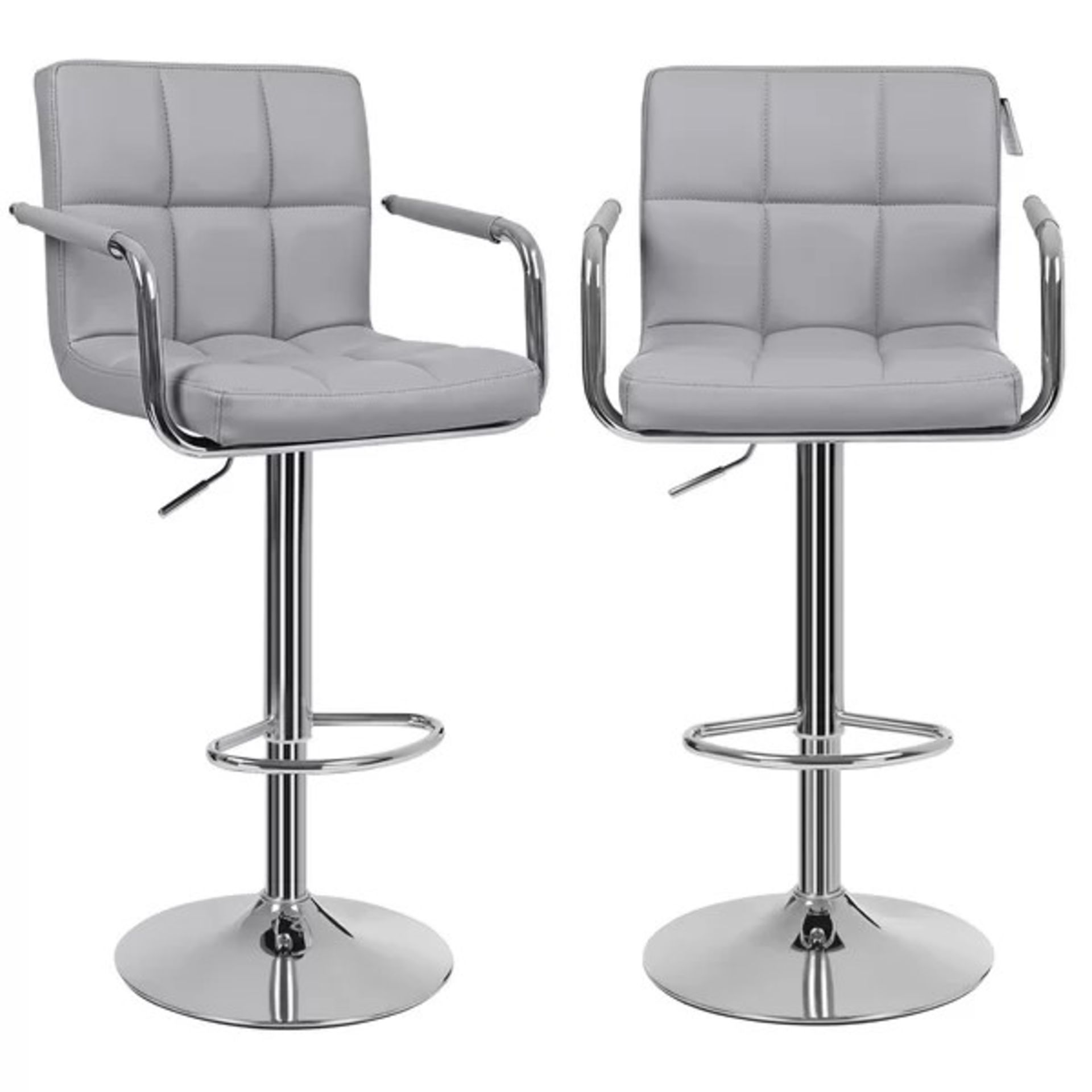 Bergin Height Adjustable Swivel Bar Stool (Set of 2) - RRP £142.99.