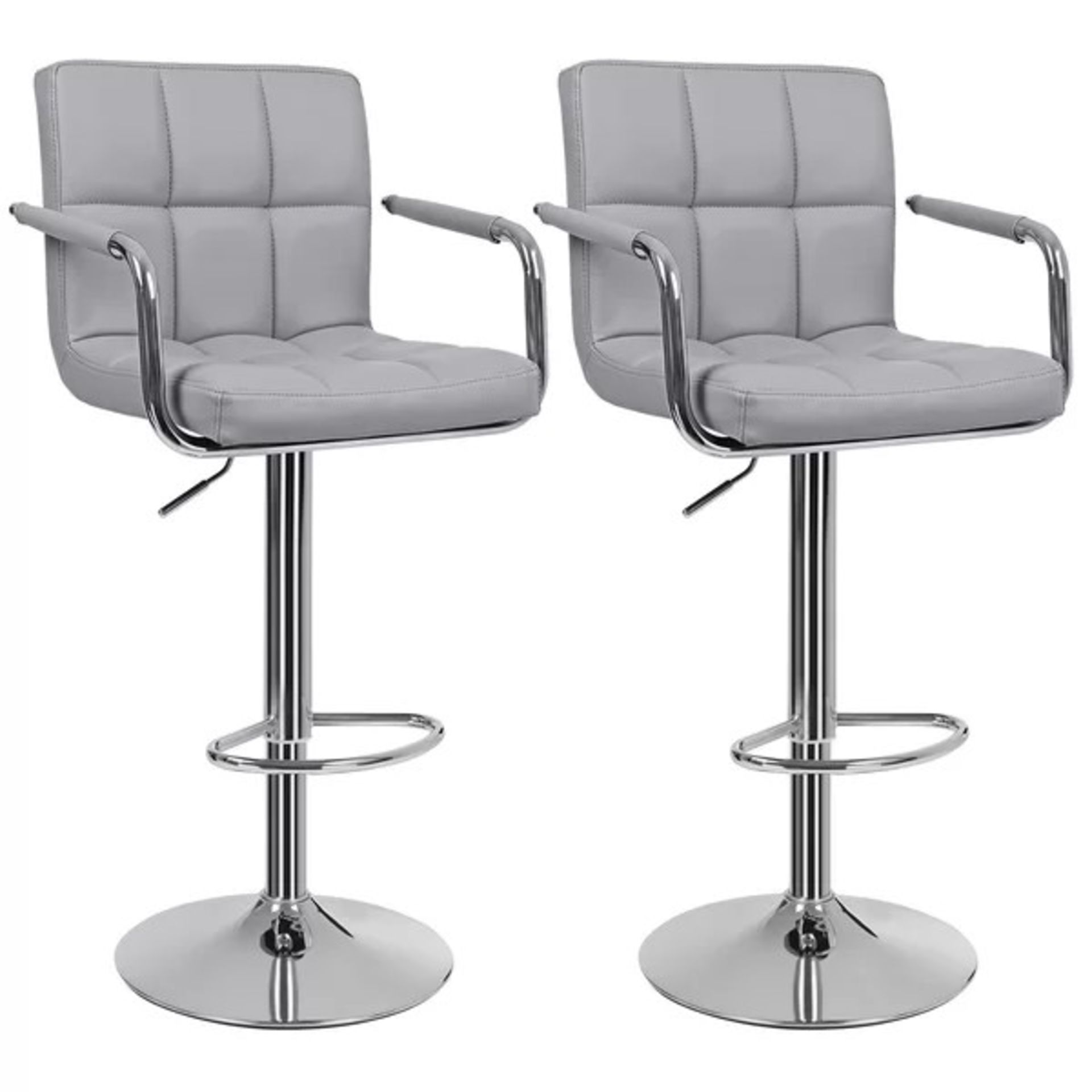 Bergin Height Adjustable Swivel Bar Stool (Set of 2) - RRP £142.99. - Image 2 of 5