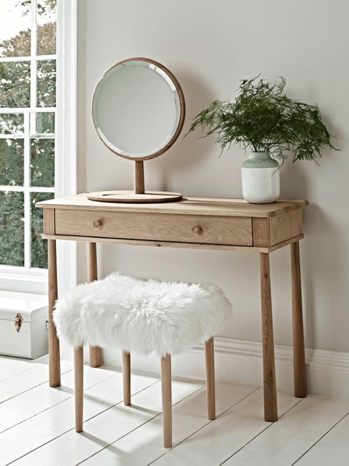 RRP £225 - Bergen Oak Dressing Table Mirror - Image 2 of 5