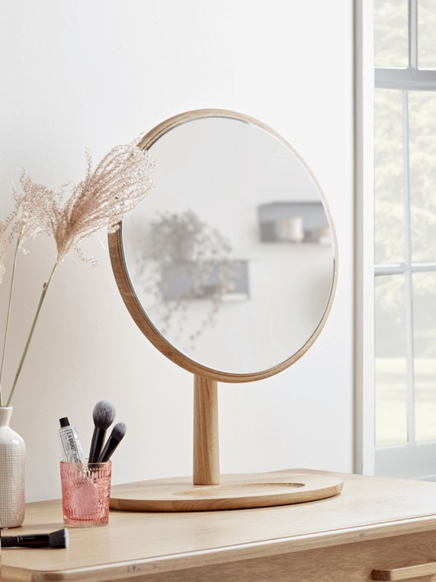 RRP £225 - Bergen Oak Dressing Table Mirror
