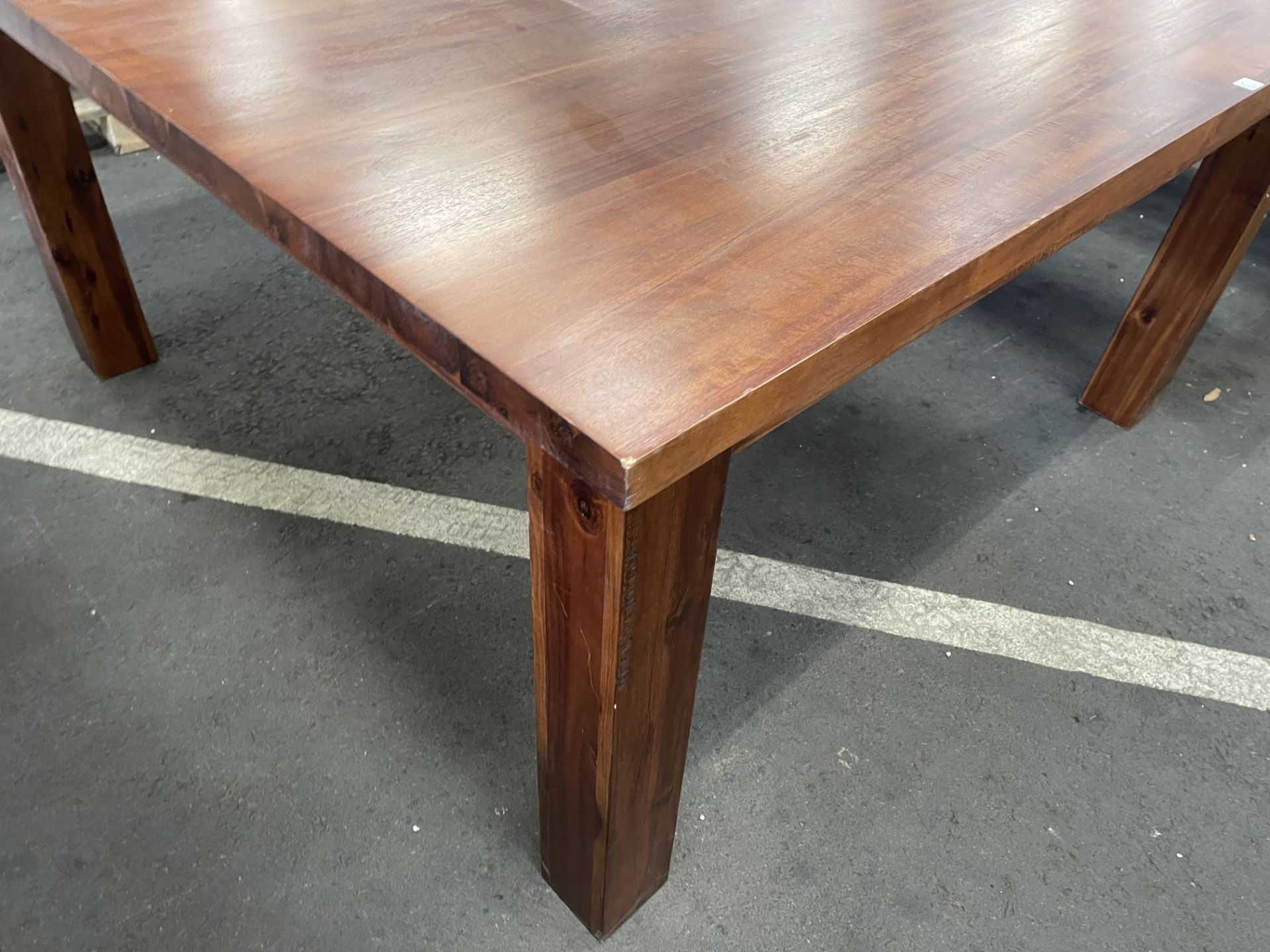 Dunelm 150cm Square Dining Table (Damaged) - Image 3 of 4