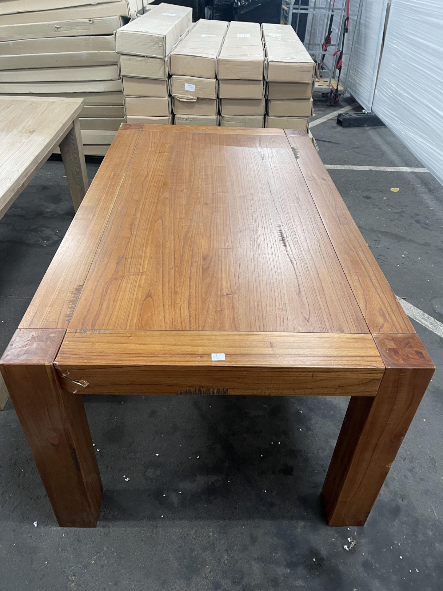 Dunelm Solid Wood Dining Table 180 x 100cm (Damaged Top)