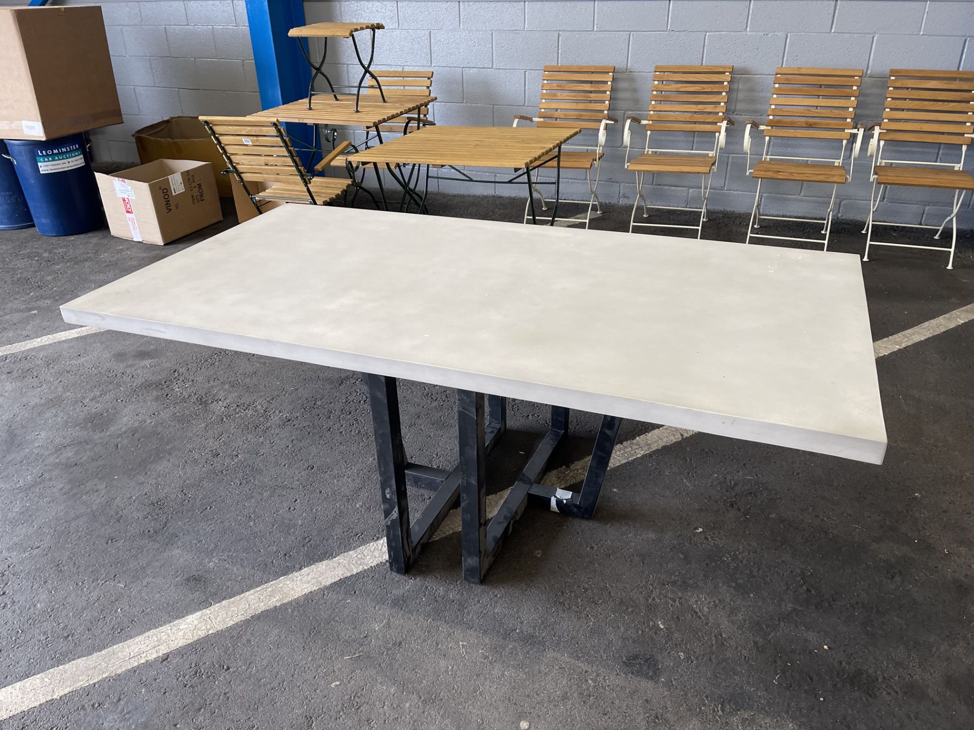 Dunelm Concrete Dining Table 190 x 100cm - RRP £550 (All Boxed But Table Tops May Be Have Marks)