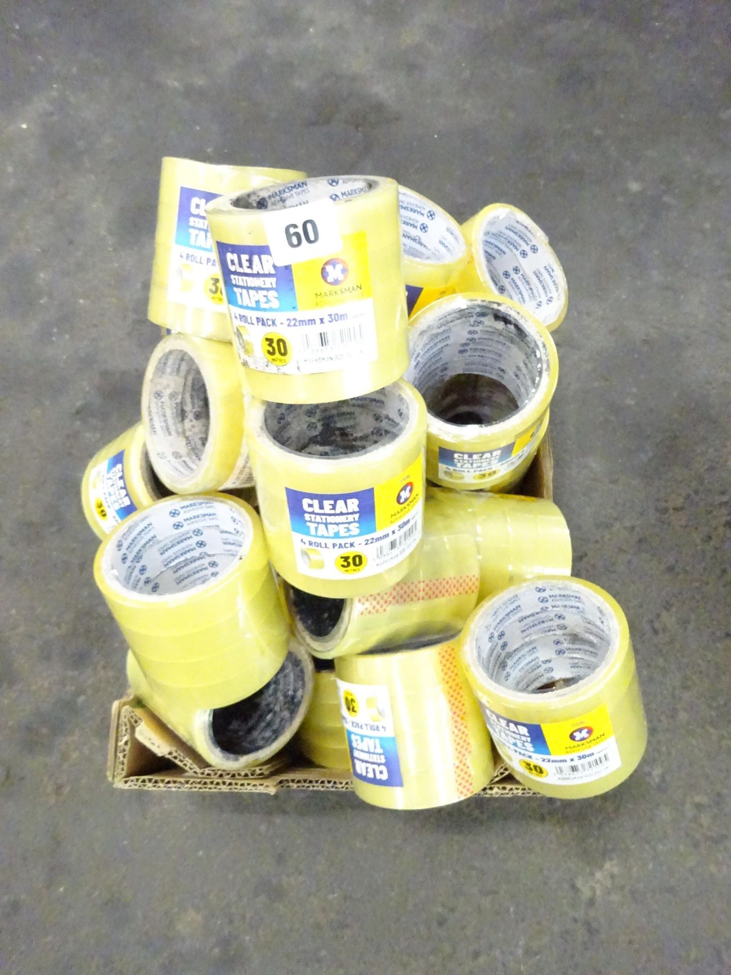 BOX OF CLEAR STATIONARY TAPE