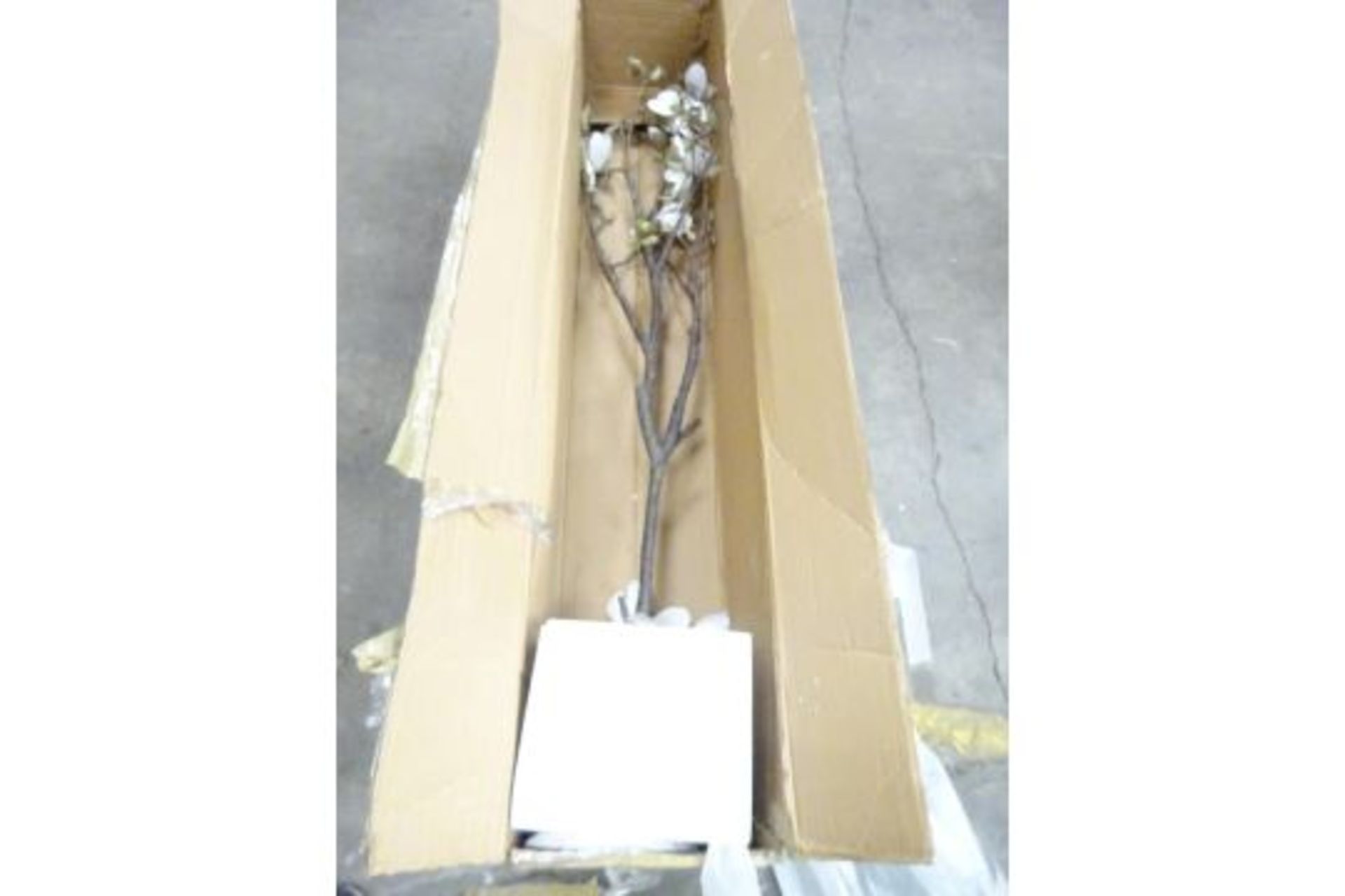 RRP £375 - Faux Potted Magnolia Tree (Multiple Leaves/Flowers Fallen Off)