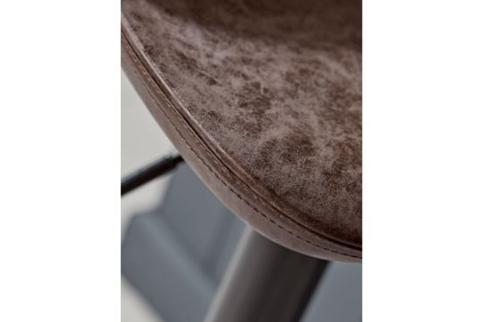 RRP £175 - Faux Leather Counter Stool - Brown (Slighly Wobbly) - Image 2 of 2