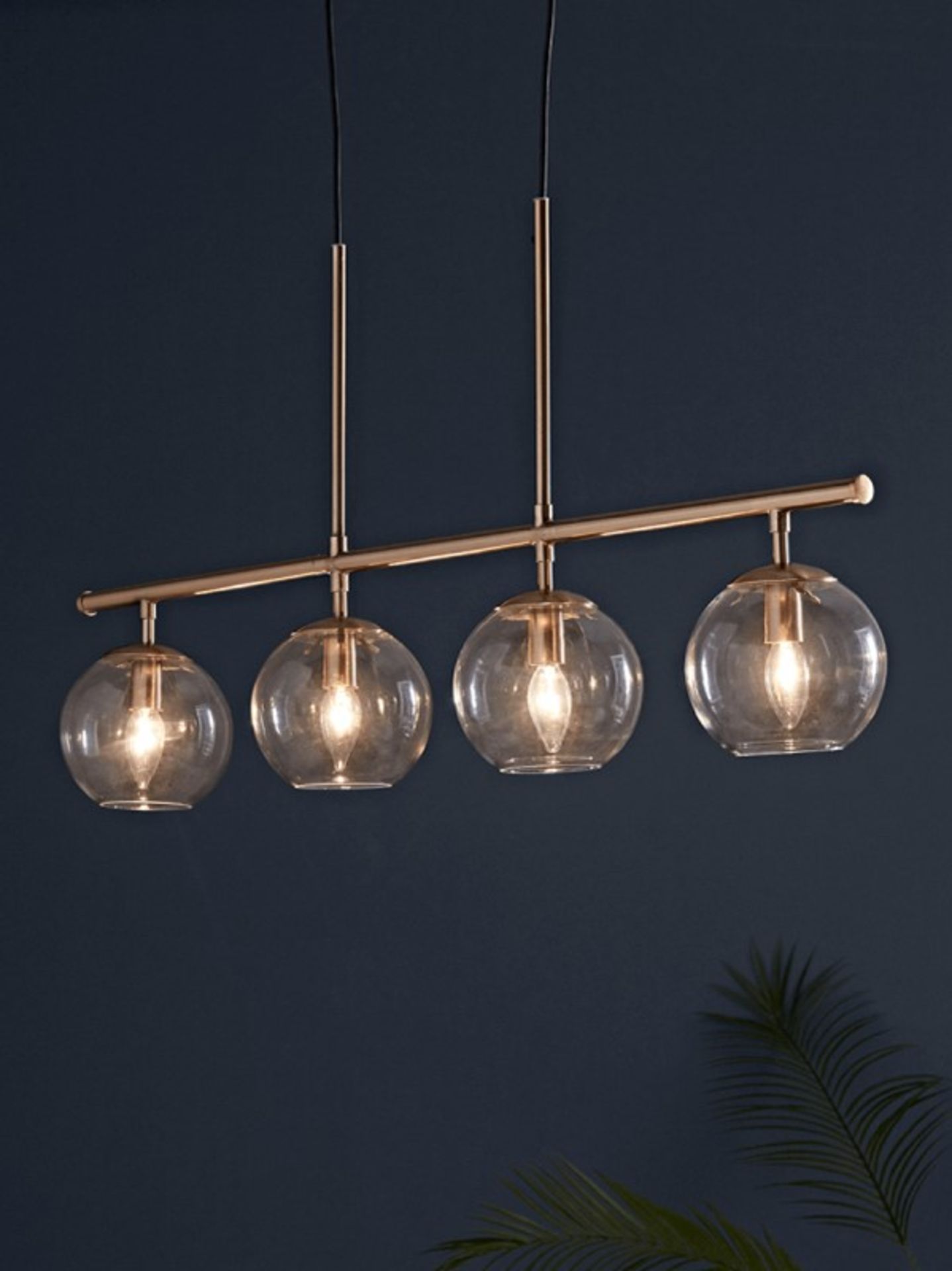 RRP £495 - Four Globe Light Pendant (Arm Bent)