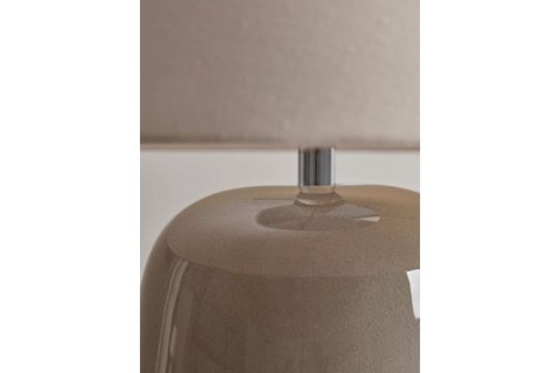 RRP £125 - Taupe Crackle Glaze Table Lamp (Crack On Lamp) - Image 4 of 7