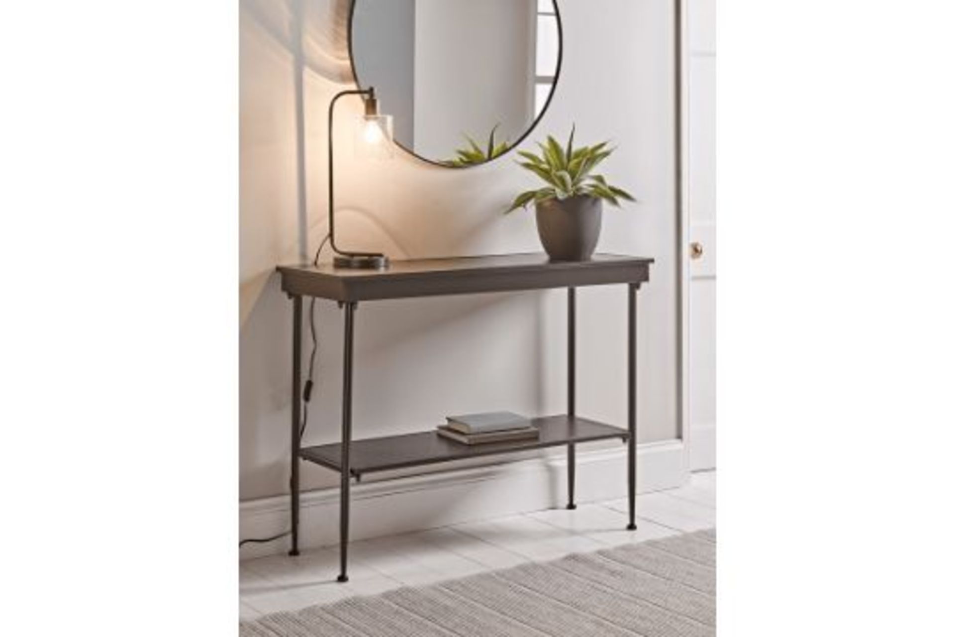 RRP £350 - Iron Console Table (Scratched & Missing Part)