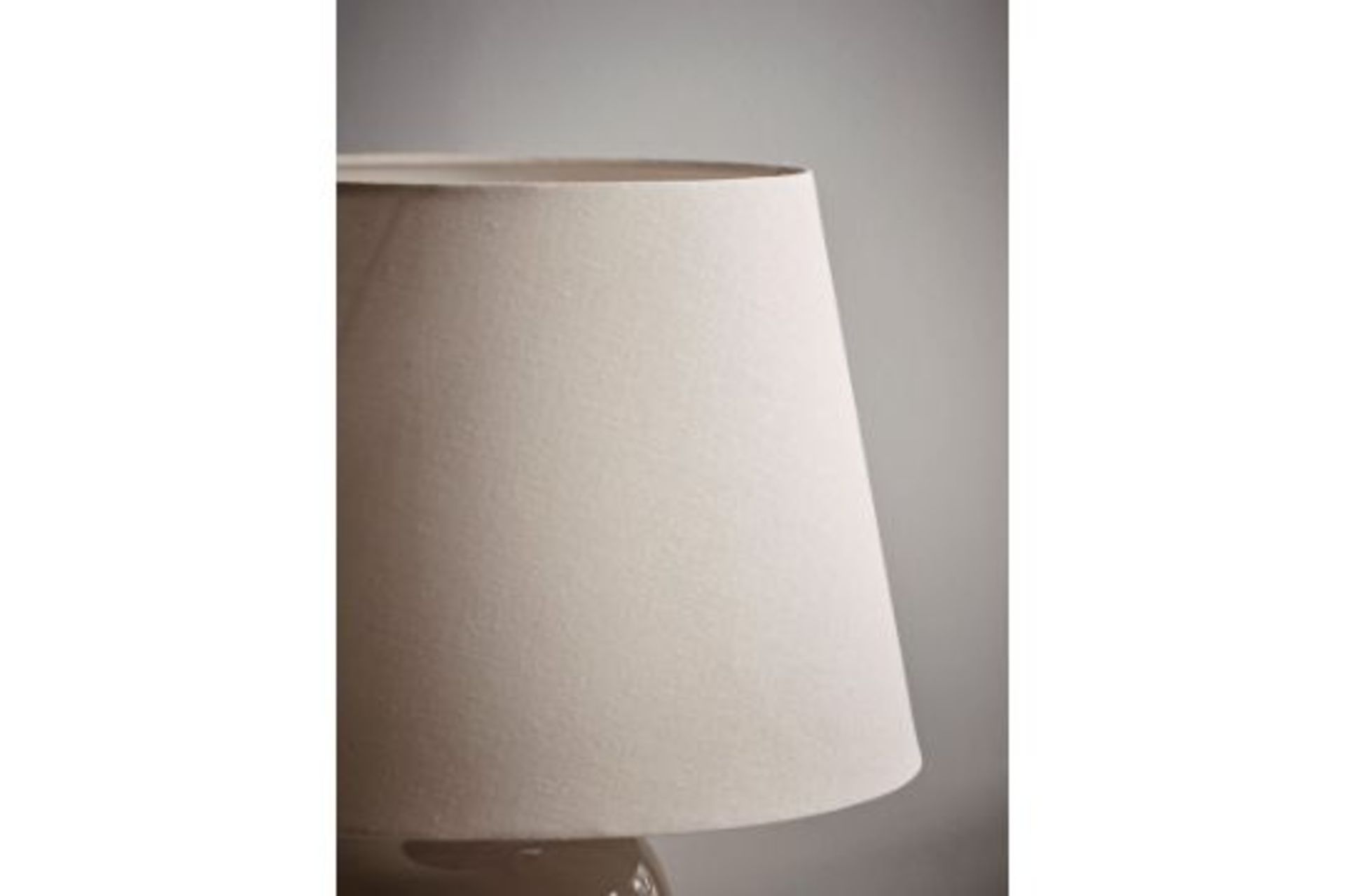 RRP £125 - Taupe Crackle Glaze Table Lamp (Crack On Lamp) - Image 3 of 7