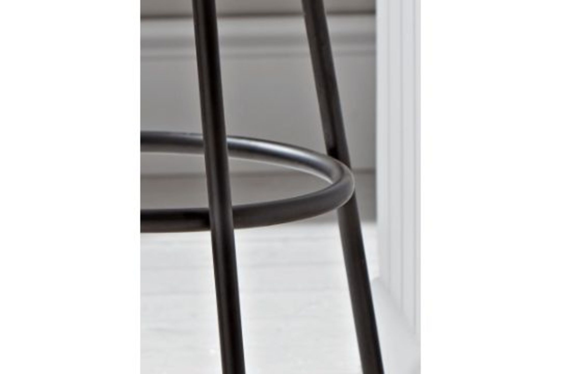 RRP £275 - Wood & Metal Backed High Stool (Scratch In Seat No Scews) - Image 3 of 4