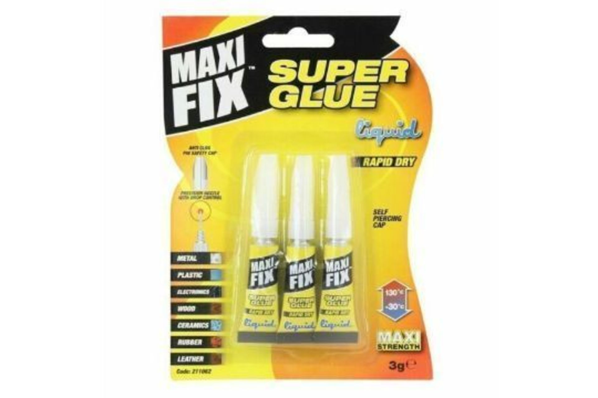 x3 New Packs Of 3 Mega Fix Super Glue (9 Tubes In Total)