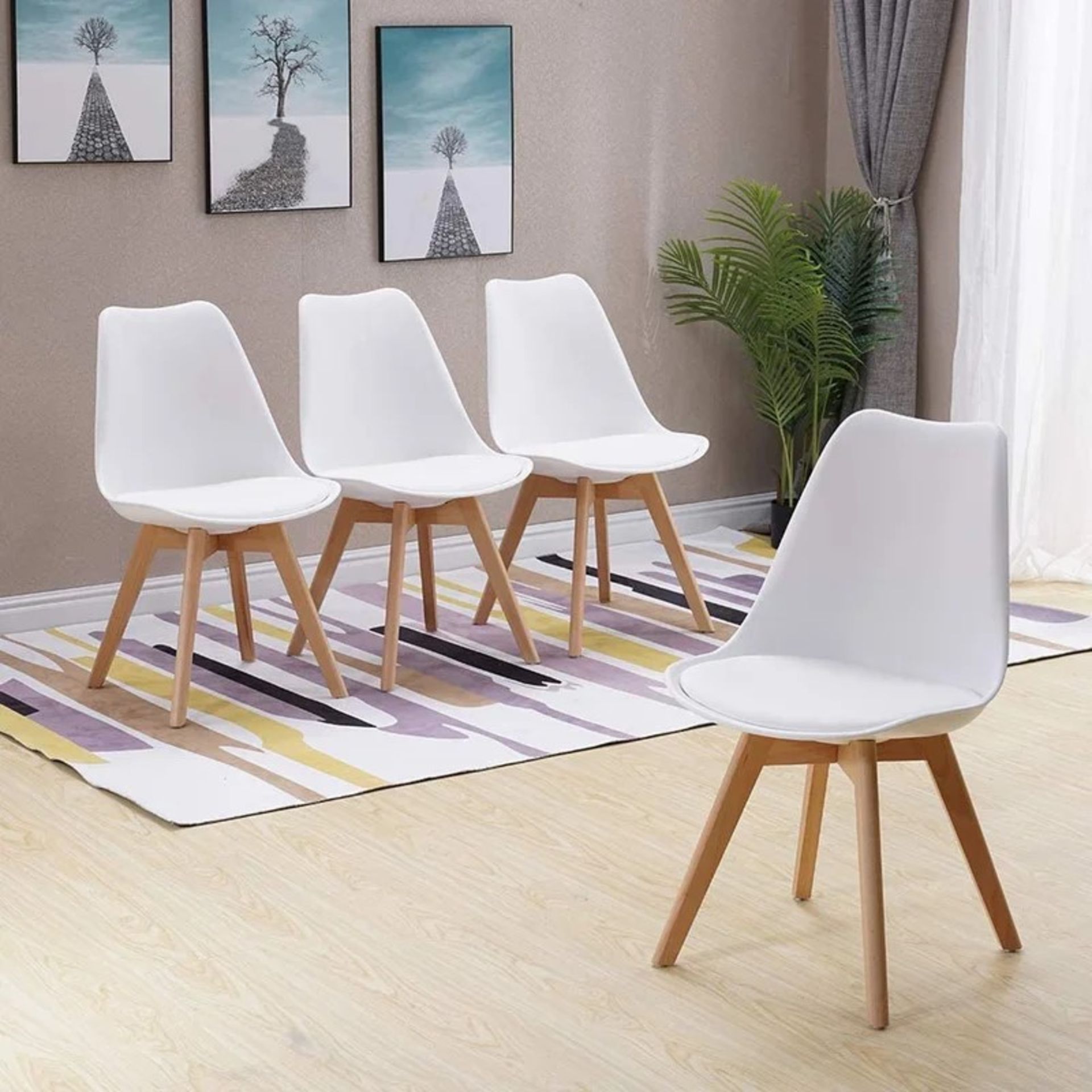 RRP £171.99 - Tidaholm Side Chair in White (Set of 4)