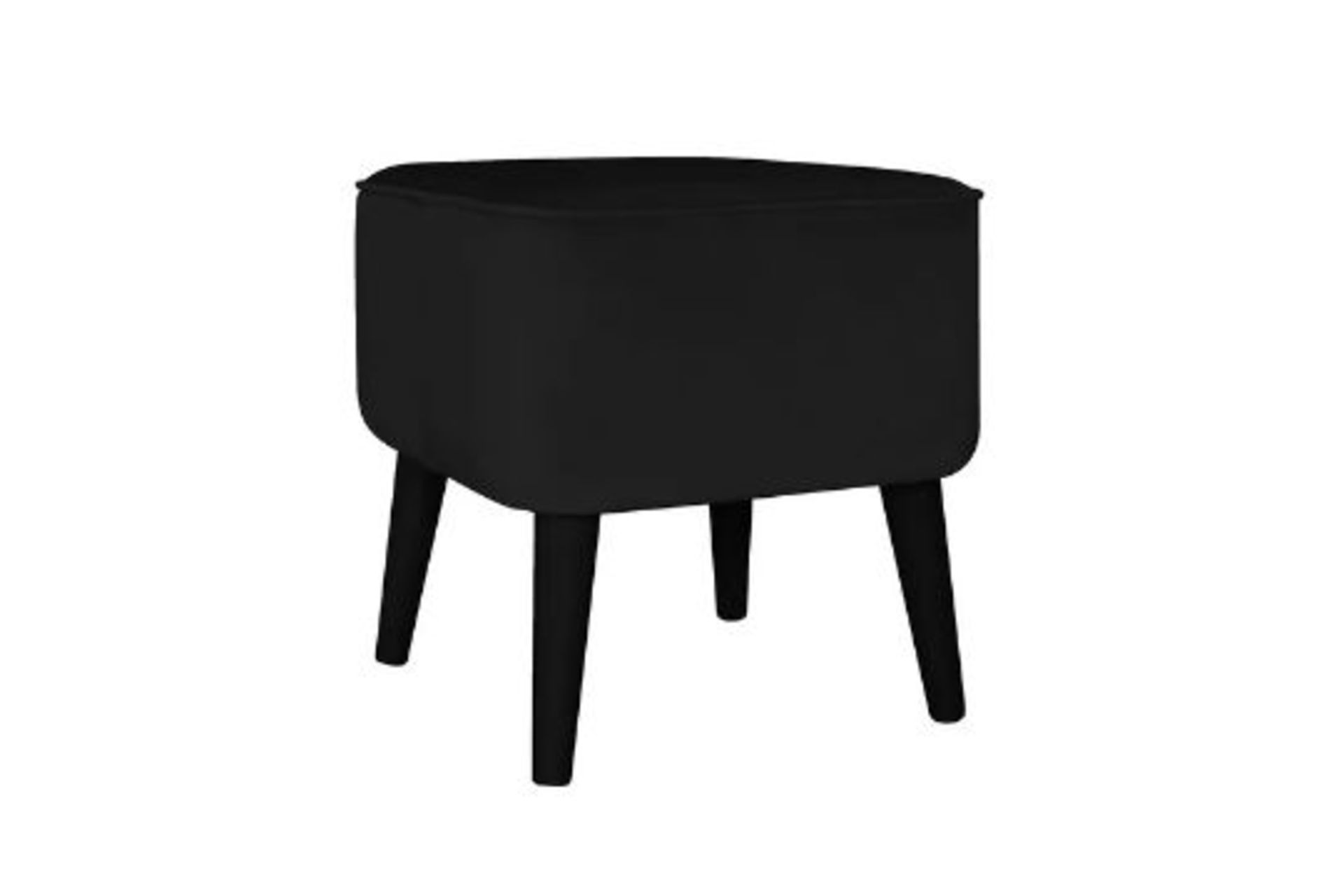 RRP £226.99 - 40Cm Wide Square Solid Colour Footstool Ottoman - Image 2 of 2