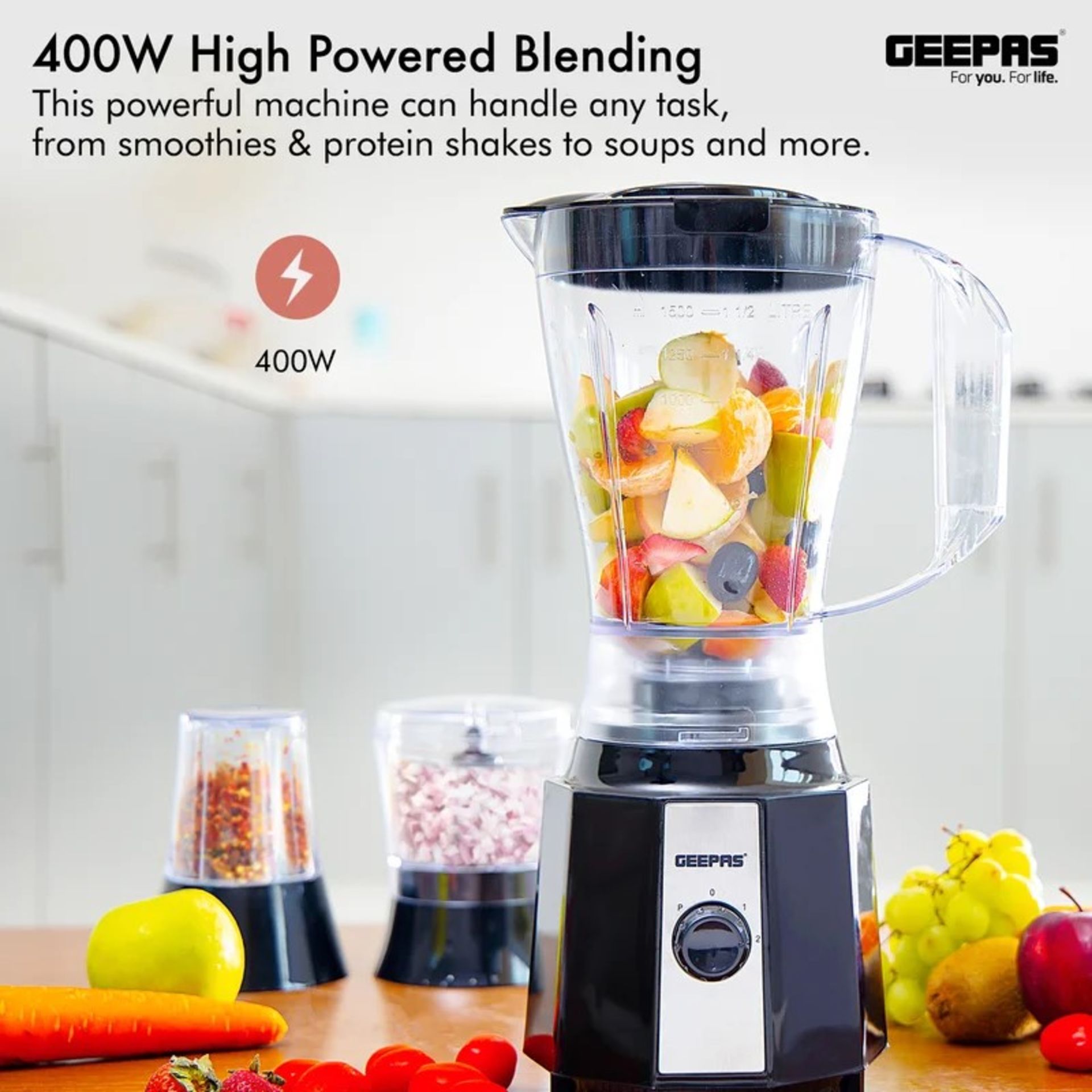 RRP £39.99 - Geepas Food Jug Blender with Jar